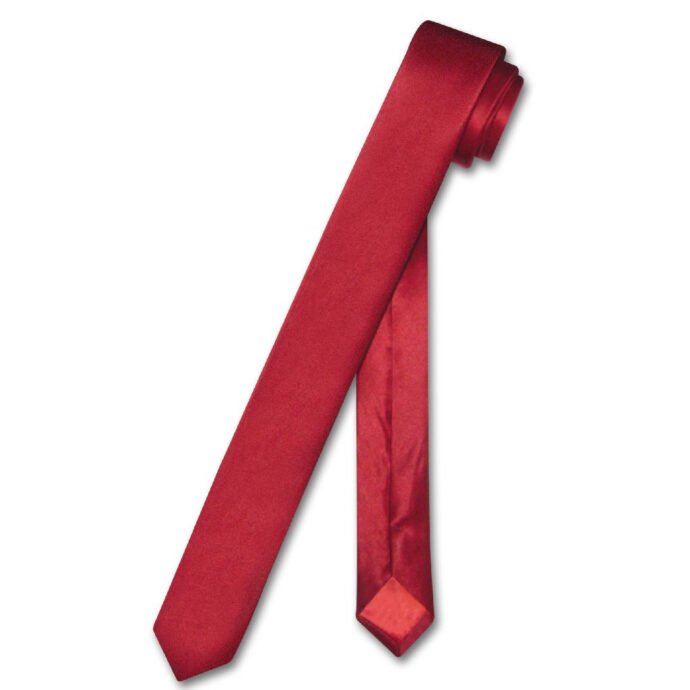 Gravata Lisa Slim Vermelho Escuro